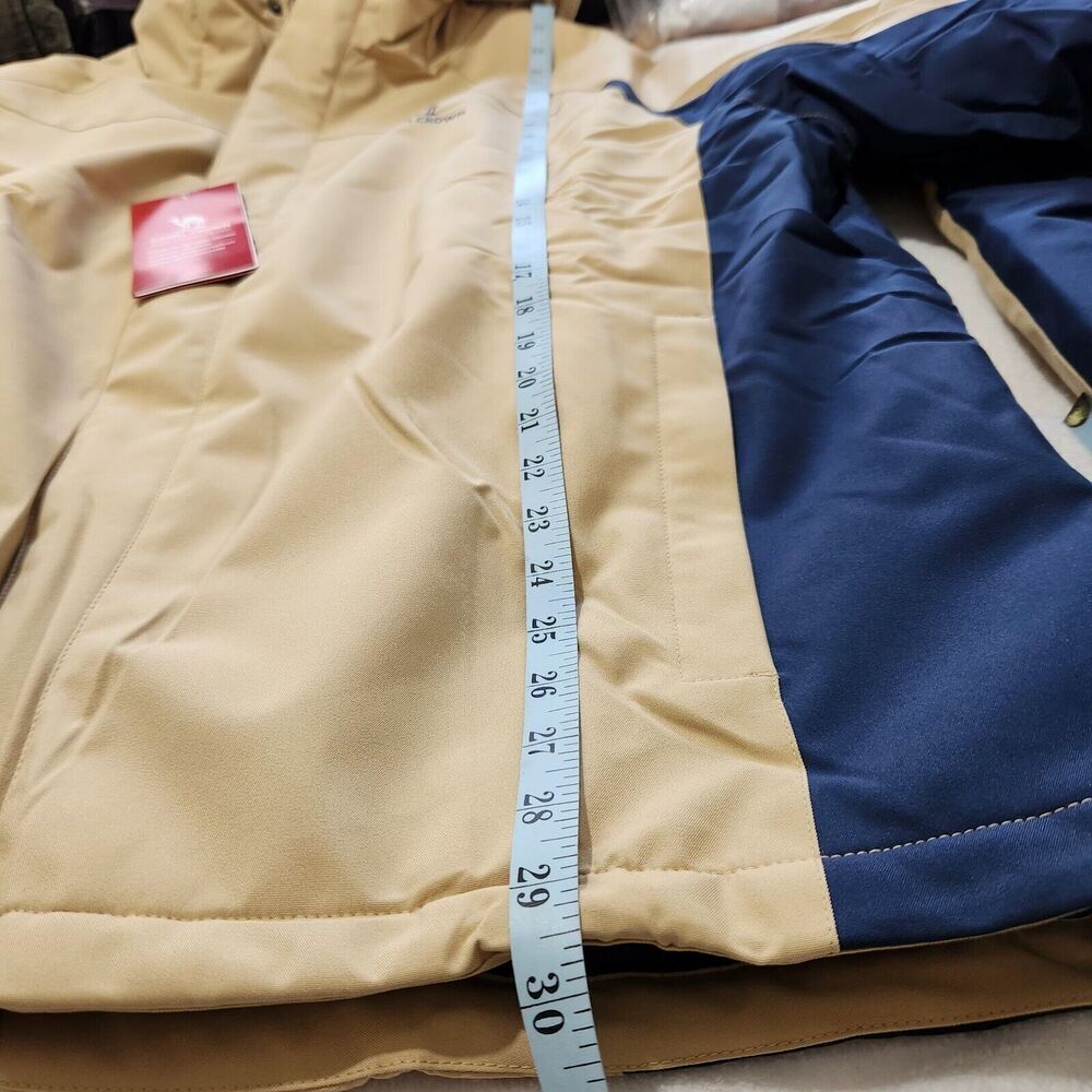 Camel Crown Mens ski Jacket Size XXL color Khaki Hooded Warm - Picture 4 of 16